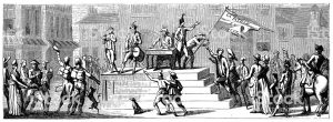 Illustration of a Position of the volunteers in French revolution